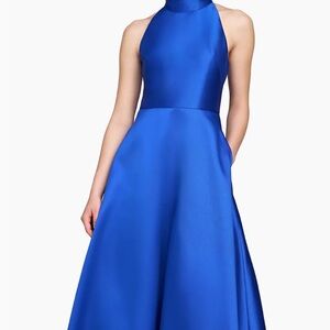 Monique Lhuillier Royal Blue Strapless Gown